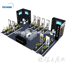Detian Offer 6x9m exhibition booth for bicycle trade show display